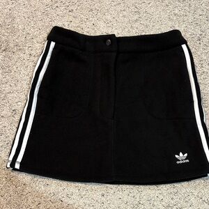 Adidas Black Fleece Skirt with White Accents